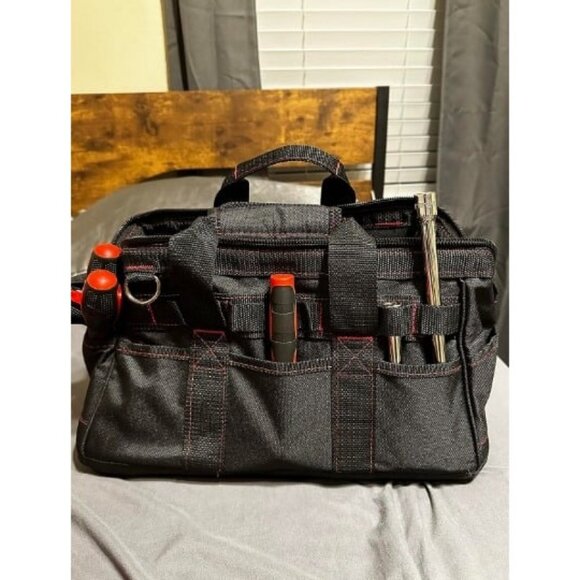 16-inch Close Top Wide Mouth Tool Storage Bag with Water Proof Rubber Base - Picture 1 of 4